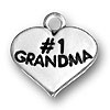 Sterling silver #1  Grandma Heart Charm