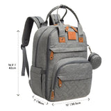 Quilted Diaper Bag Backpack with Pacifier Charm Pod - 3 colors