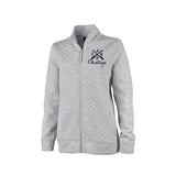 Quilted Full Zip Sweatshirt With Lake Name - Ladies