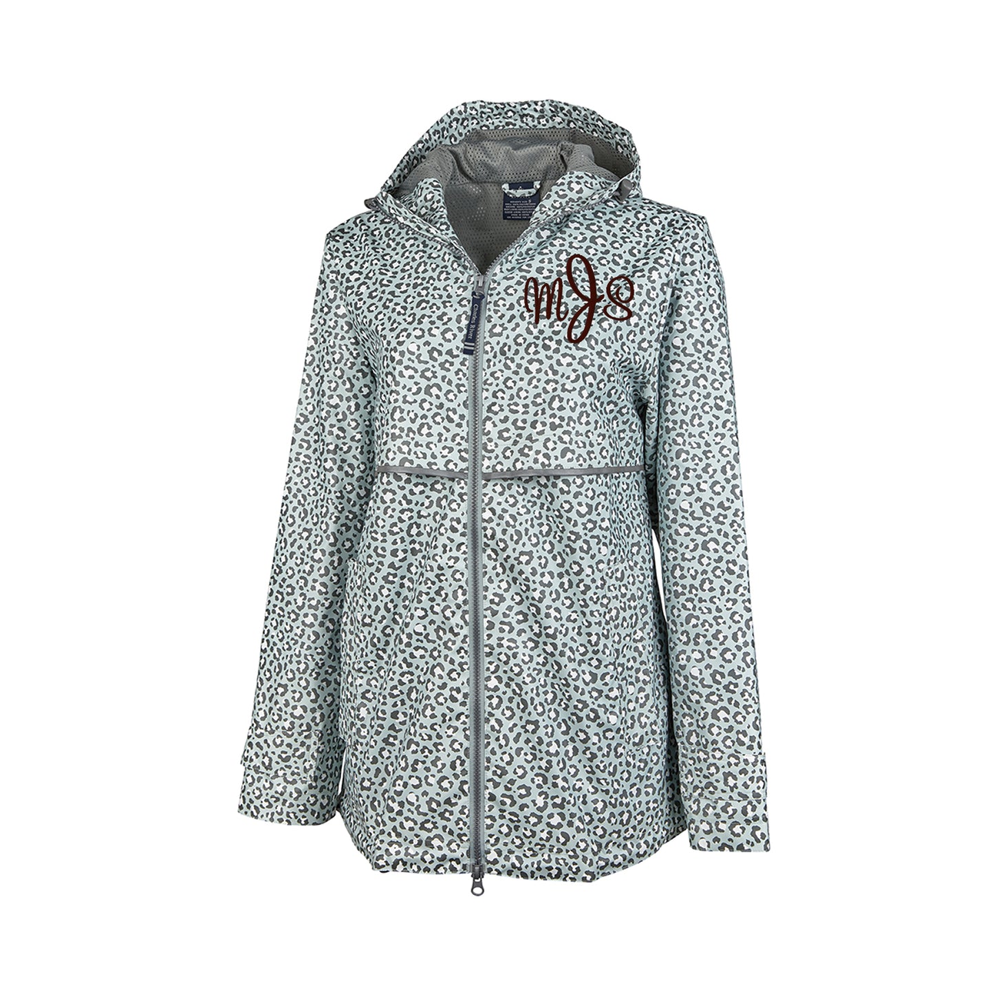 Leopard Print Rain Jacket with Monogram