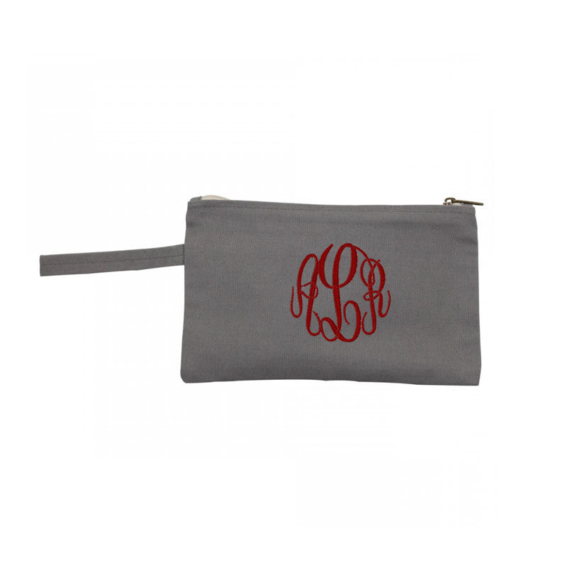 Monogrammed Wristlet Clutch - 4 colors