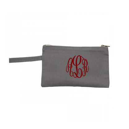 Monogrammed Wristlet Clutch - 4 colors