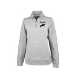 Ladies Horse Quarter Zip Pullover - Quilted Sweatshirt