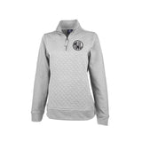 Ladies Monogrammed Quarter Zip Pullover - Quilted Sweatshirt
