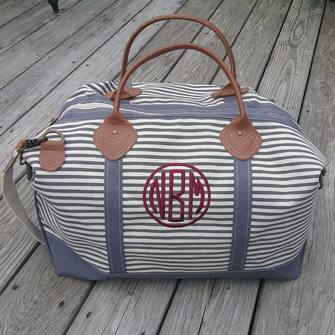 Monogrammed Canvas Weekender – theplaidpalmtree-6768