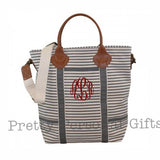 Striped Flight Bag with monogram