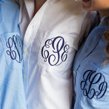 Monogrammed Bridal Party Shirts