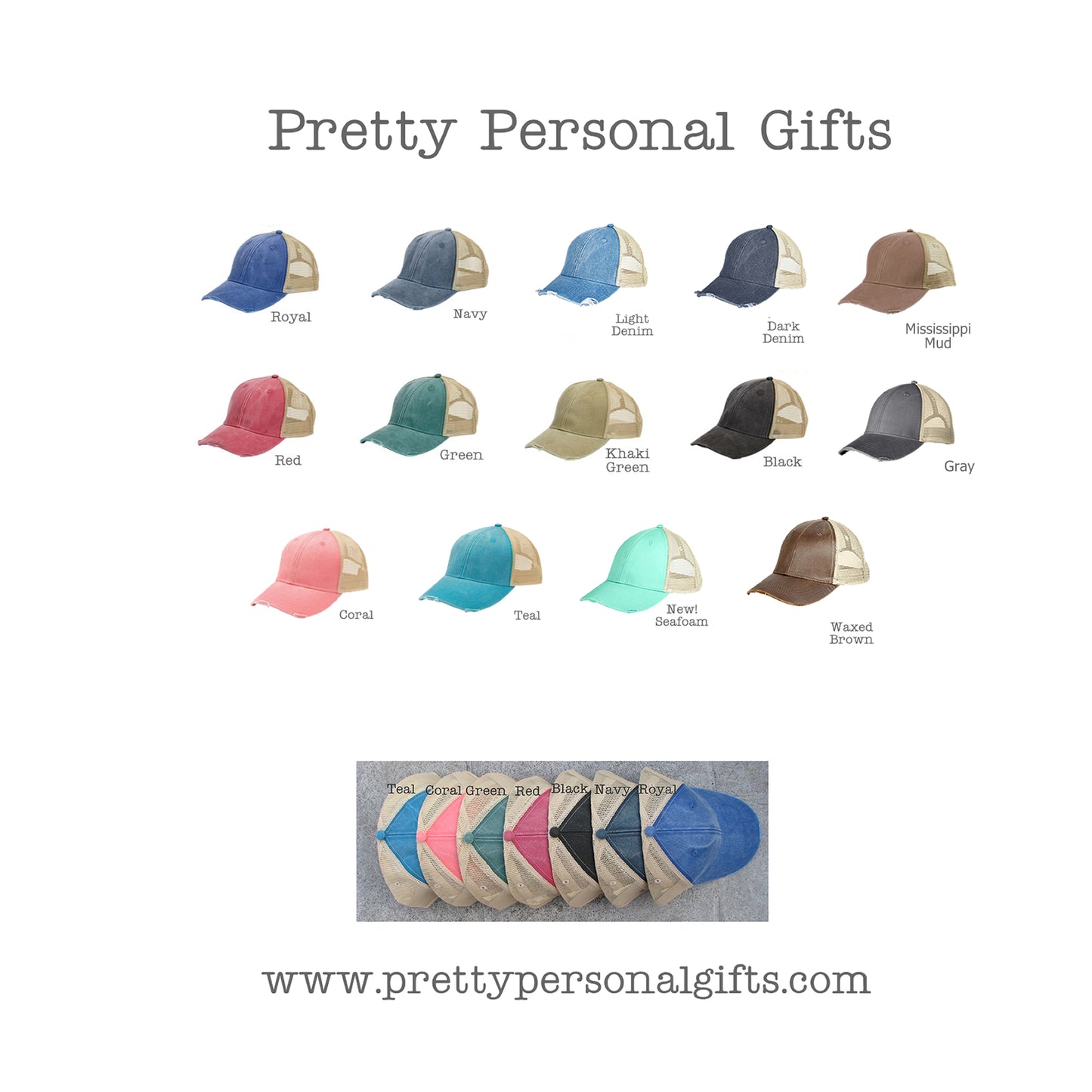 Trucker Hat with monogram for Girl's Weekend Getaway