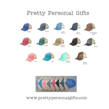 Trucker Hat with monogram for Girl's Weekend Getaway