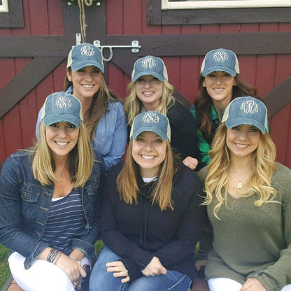 Trucker Hat with monogram for Girl's Weekend Getaway