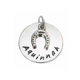 Hand Stamped Horse Shoe Charm with name
