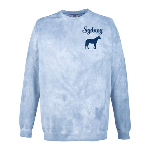 horse sweatshirt personalized, personalized horse crew neck sweatshirt