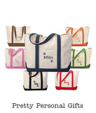 Dog Paw Tote Bag with Name