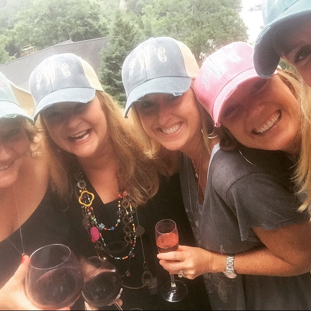 Trucker Hat with monogram for Girl's Weekend Getaway