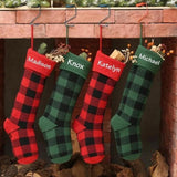 rustic cabin decor personalized Christmas stocking