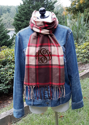 Blanket Scarf with Monogram – Pretty Personal Gifts