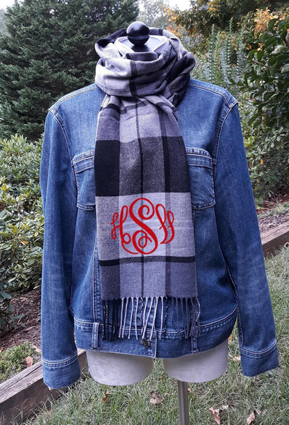 Scarf with Monogram