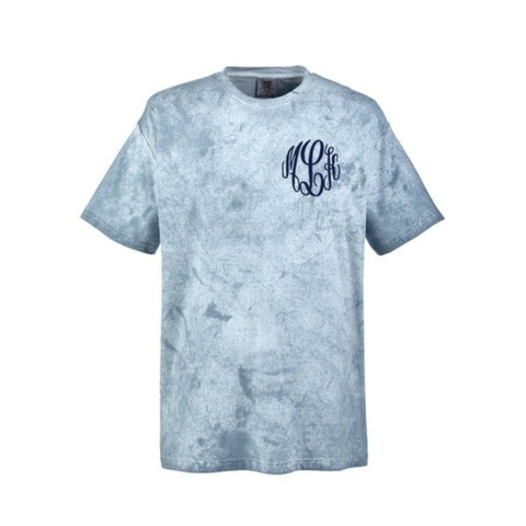 Comfort Colors Color Blast T Shirt with embroidered monogram