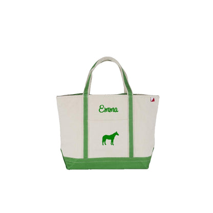 Horse Tote Bag, Riding Bag, Barn Bag with zipper top