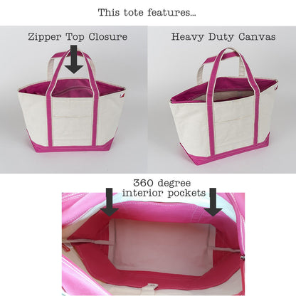 Horse Tote Bag, Riding Bag, Barn Bag with zipper top