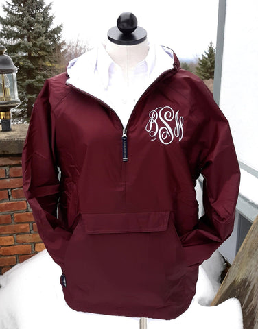 Pullover Windbreaker Jacket With Monogram Personalized Rugby 