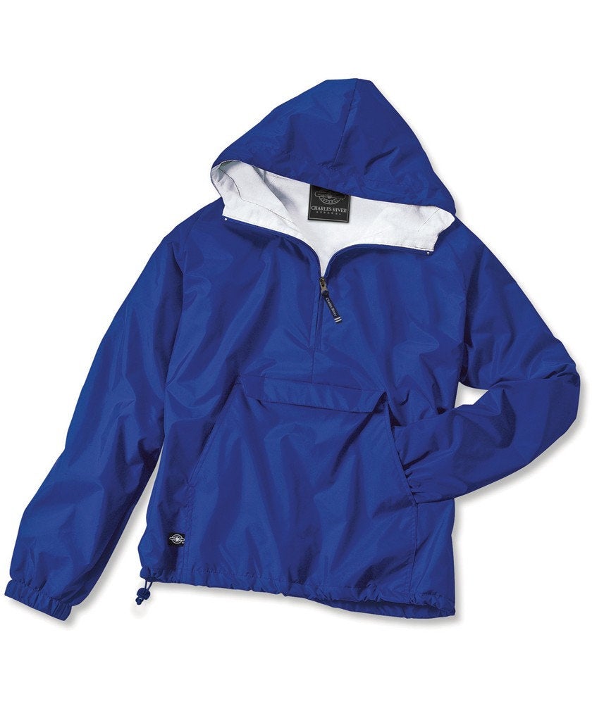 Charles River Monogrammed Windbreaker Pullover Jacket 11 colors