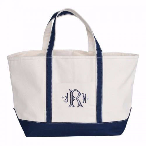 monogram boater tote