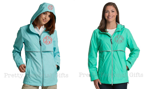 Gray Ladies New Englander Rain Jacket Monogrammed Personalized 