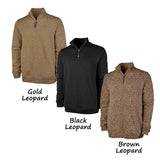 Leopard Print Quarter Zip Sweatshirt with Monogram