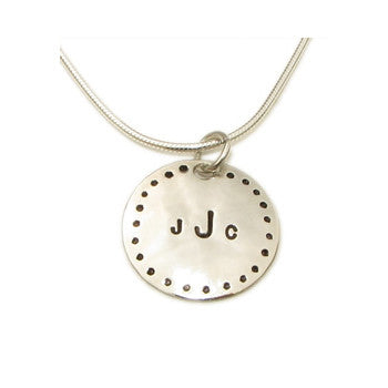 Hand Stamped Monogram Charm