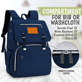 Navy Monogrammed Diaper Bag Backpack