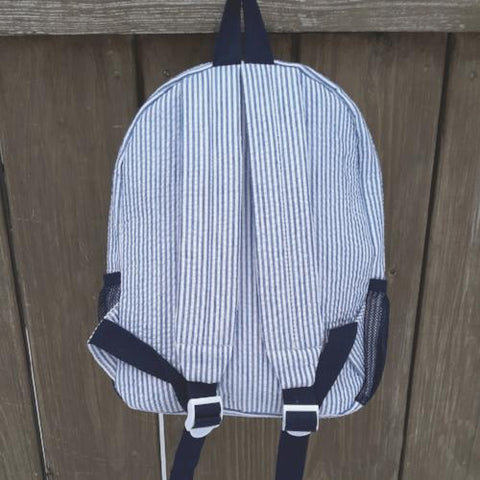 Seersucker Backpack Personalized - Small Toddler Size – Pretty
