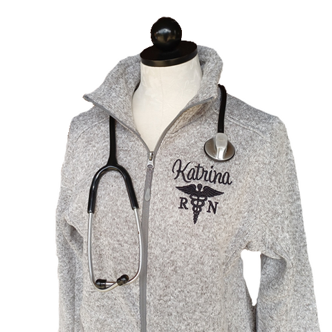 Embroidered fleece shop jackets for nurses