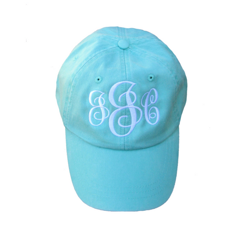 Pigment Dyed Baseball Cap with Monogram