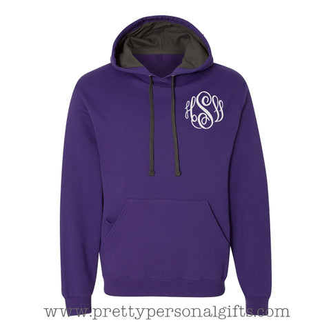 Monogram Hoodie Sweatshirt - 2 tone sweatshirt – Pretty Personal Gifts