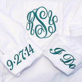 Wedding Day Shirt with monogram
