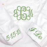Button Down Oxford Wedding Day Shirt with monogram