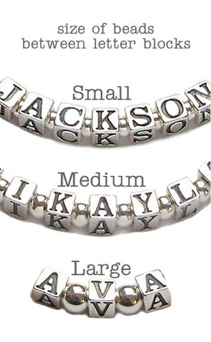 Custom Name Bracelet - Large Color Block Letters