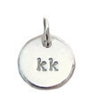 Silver Hand Stamped Charm - pure (fine) silver