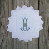 Monogrammed Linen Cocktail Napkins