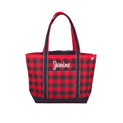 Buffalo Plaid Canvas Tote Bag