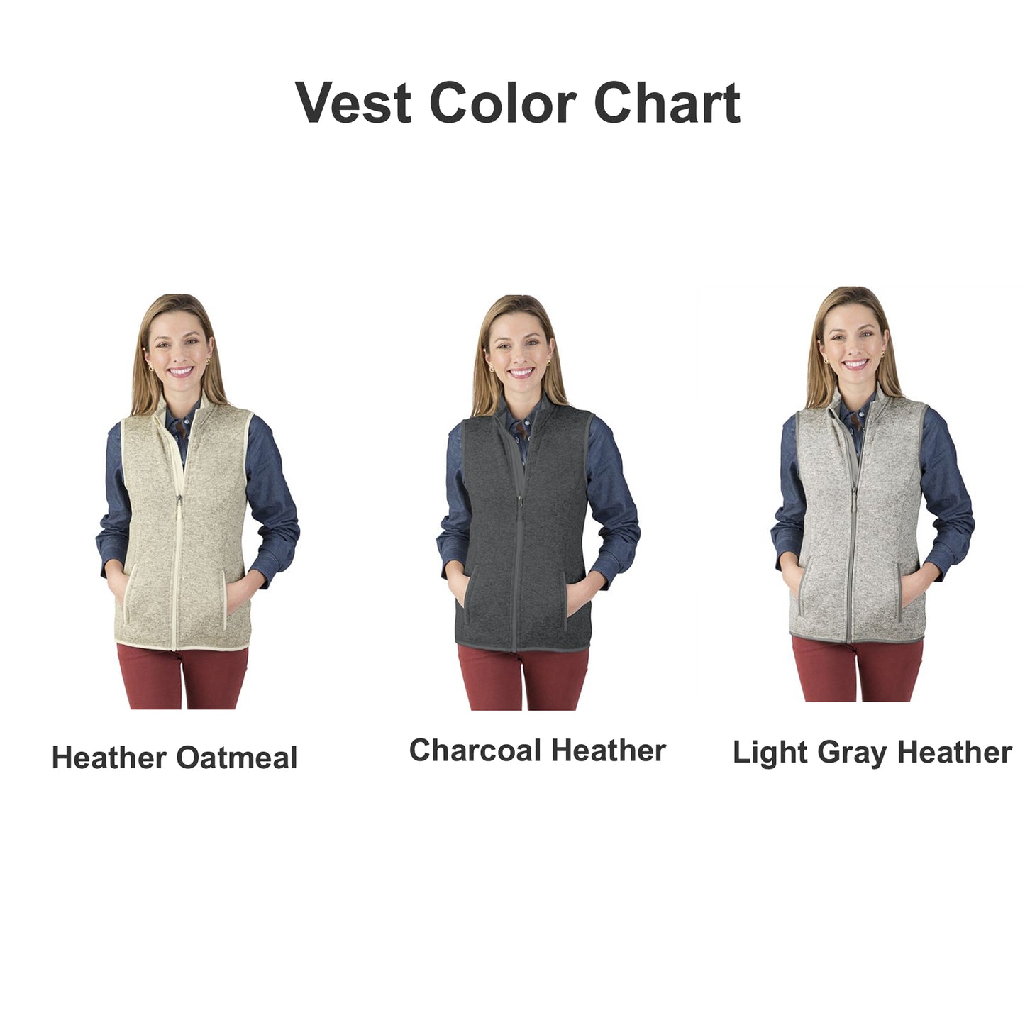 Ladies Knit Sweater Vest with Monogram