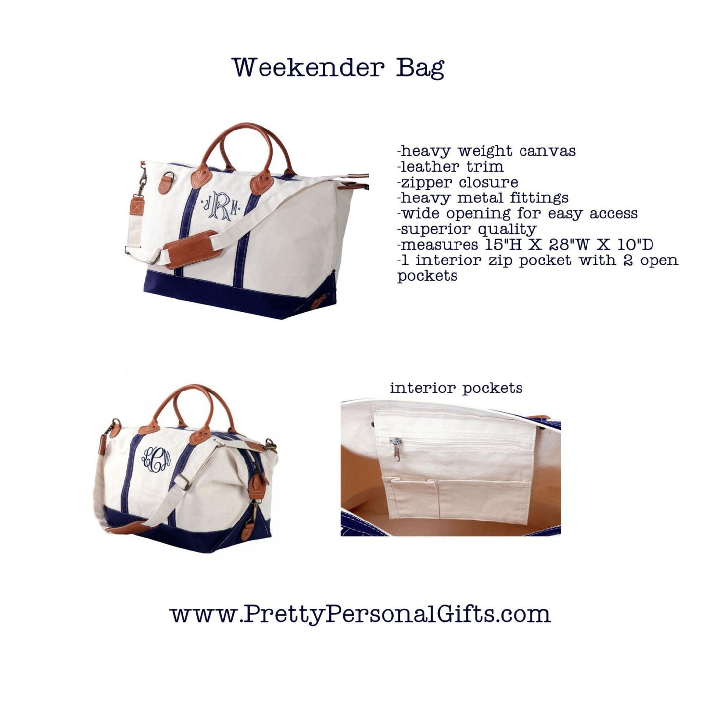 Personalized Tennis Weekender Duffel Bag
