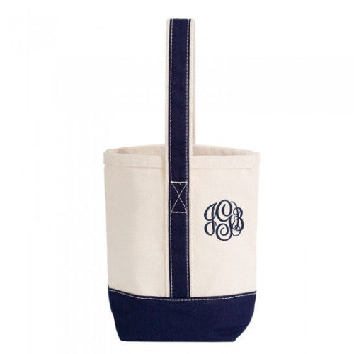 monogrammed wine tote